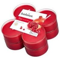 Bolsius maxilicht true scents pomegranate 8 stuks