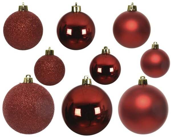 30 onbreekbare kerstballen mixkoker kerstrood - afbeelding 2