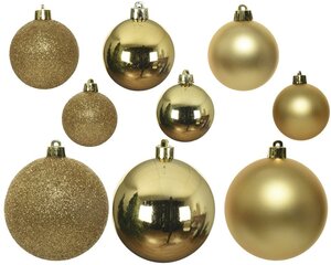 30 onbreekbare kerstballen mixkoker licht goud - afbeelding 2