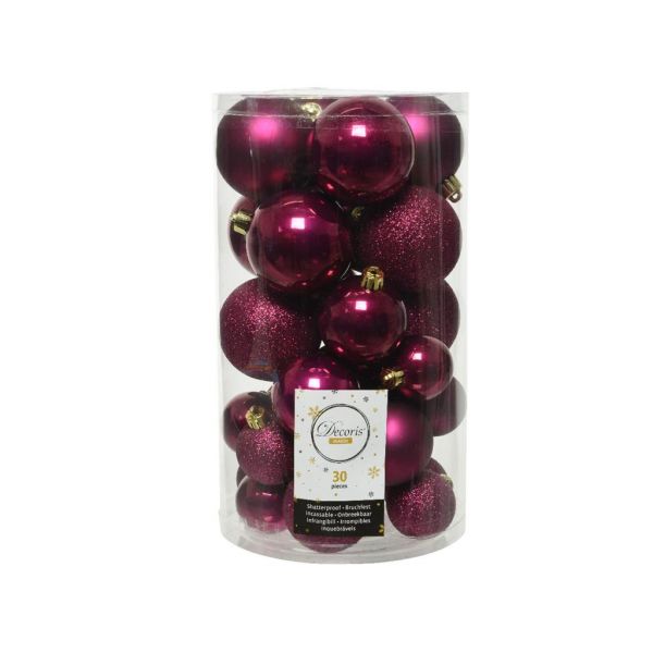 30 onbreekbare kerstballen mixkoker magnolia