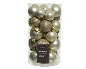 30 onbreekbare kerstballen mixkoker parel
