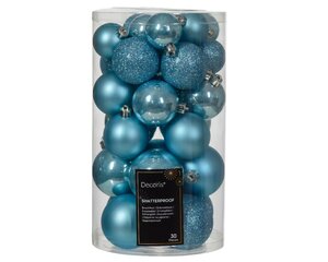 30 onbreekbare kerstballen mixkoker sugar blauw