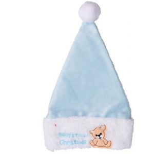 Baby's eerste kerstmuts 29 cm blauw