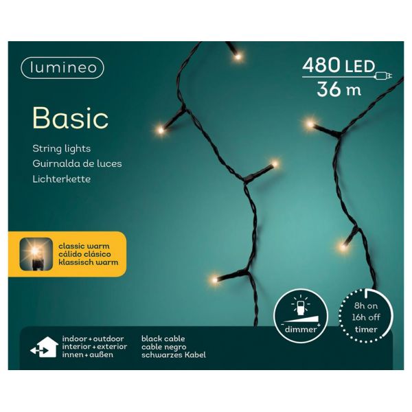 Basic kerstverlichting LED rice lights 480 klassiek warm - afbeelding 2