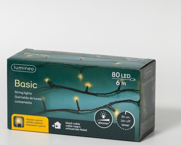 Basic kerstverlichting LED rice lights 80 klassiek warm - afbeelding 2