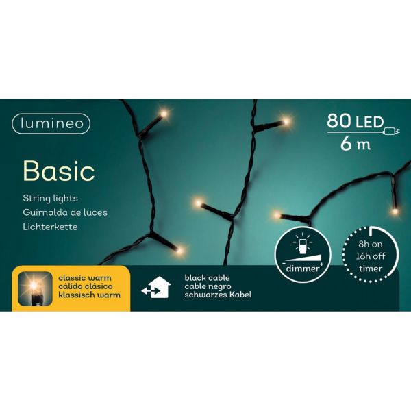 Basic kerstverlichting LED rice lights 80 klassiek warm - afbeelding 2