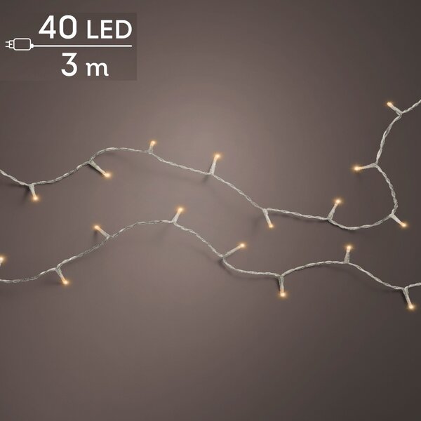 Basic LED rice lights transparant 40 klassiek warm - afbeelding 1