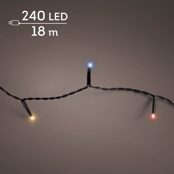 Basic Led verlichting multicolour 240 lampjes - afbeelding 1