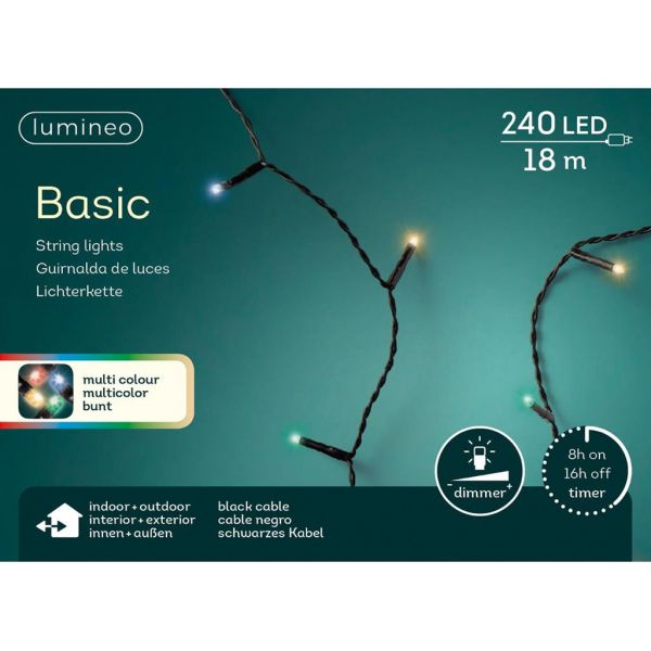 Basic Led verlichting multicolour 240 lampjes - afbeelding 2