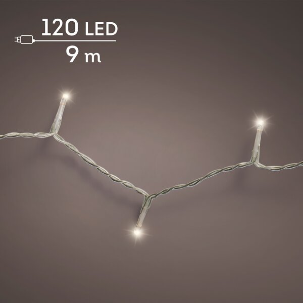 Basic rice lights LED transparant 120 warm wit - afbeelding 1