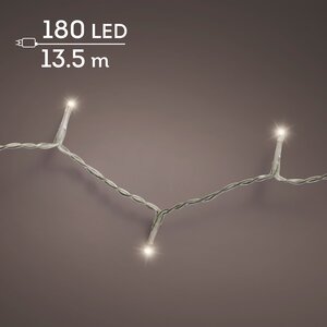 Basic rice lights LED transparant 180 warm wit - afbeelding 1