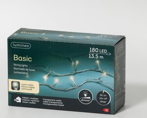 Basic rice lights LED transparant 180 warm wit - afbeelding 2