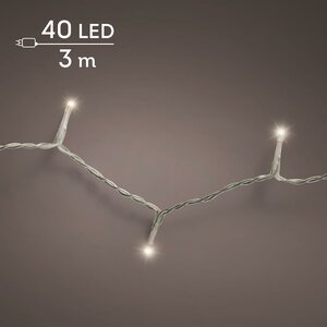 Basic rice lights LED transparant 40 warm wit - afbeelding 1