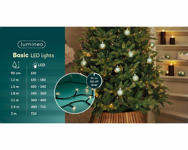 Basic rice lights LED transparant 80 warm wit - afbeelding 3