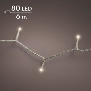 Basic rice lights LED transparant 80 warm wit - afbeelding 1