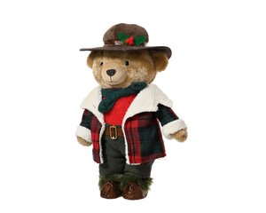 Beer polyester 31 cm bruine hoed