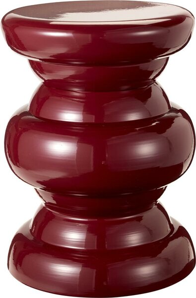 Bijzettafel metaal burgundy 42 cm