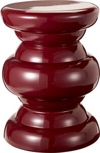 Bijzettafel metaal burgundy 42 cm