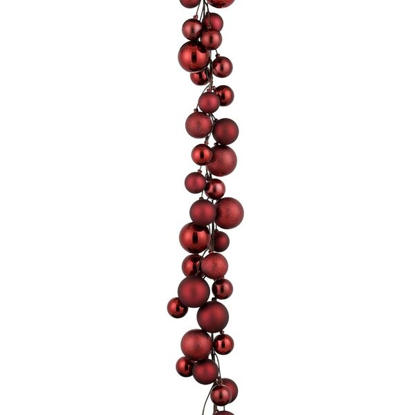 Blackbox kerstballen slinger kerstballen 180 cm rood