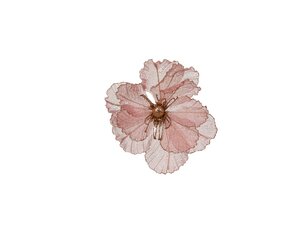 Bloem papaver op clip 27 cm poeder roze