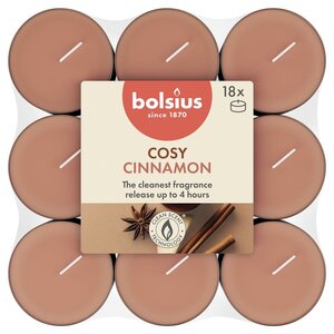 Bolsius geurtheelicht true scents apple cinnamon 18 stuks