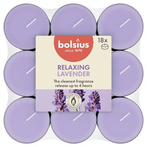 Bolsius geurtheelicht true scents lavender 18 stuks