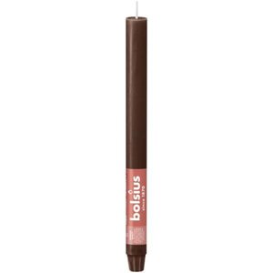 Bolsius huishoudkaars rustiek 27 cm chocolate brown