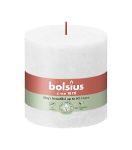 Bolsius kaars rustiek 10x10 cm cloudy wit