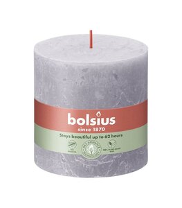 Bolsius kaars rustiek 10x10 cm frosted lavender
