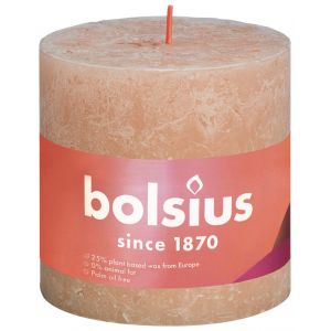 Bolsius kaars rustiek 10x10 cm misty roze