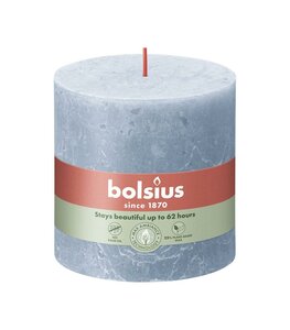 Bolsius kaars rustiek 10x10 cm sky blue