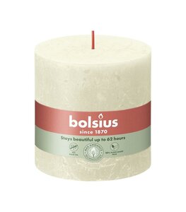 Bolsius kaars rustiek 10x10 cm soft pearl