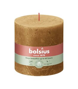 Bolsius kaars rustiek 10x10 cm spice brown