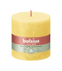 Bolsius kaars rustiek 10x10 cm sunny yellow