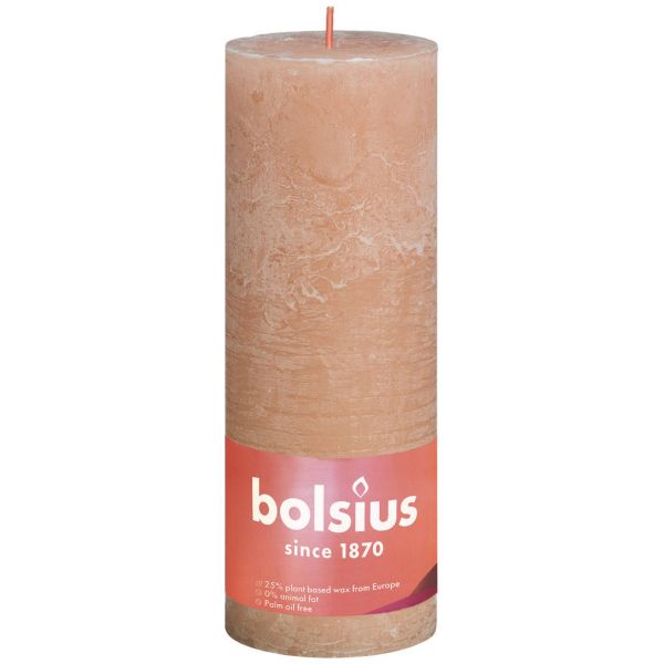 Bolsius kaars rustiek 19x7 cm misty roze