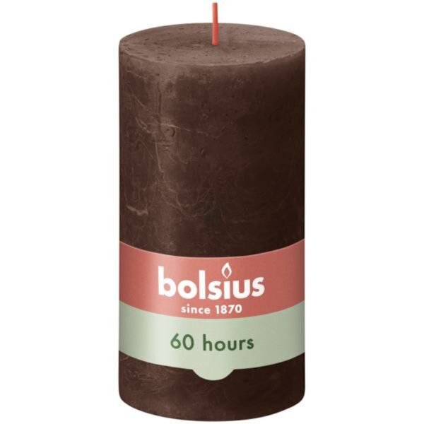 Bolsius kaars rustiek 7x13 cm chocolate brown