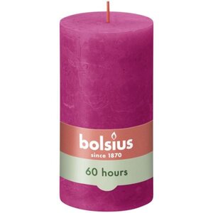 Bolsius kaars rustiek 7x13 cm fuchsia