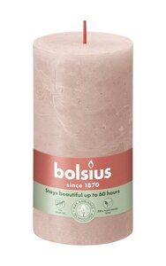 Bolsius kaars rustiek 7x13 cm misty pink