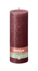 Bolsius kaars rustiek 7x19 cm velvet red