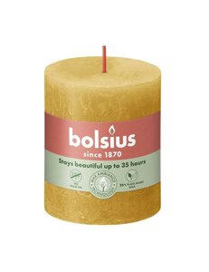 Bolsius kaars rustiek 7x8 cm honeycomb yellow