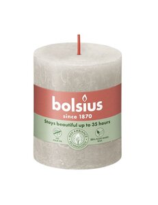 Bolsius kaars rustiek 7x8 cm sandy grey