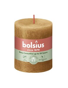 Bolsius kaars rustiek 7x8 cm spice brown