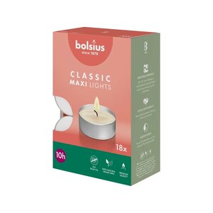 Bolsius maxi theelichten 18 stuks
