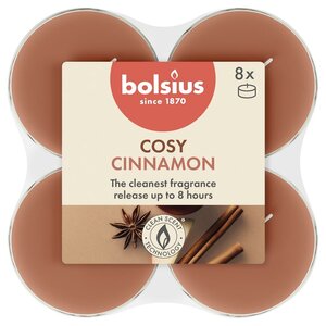 Bolsius maxilicht true scents apple cinnamon 8 stuks