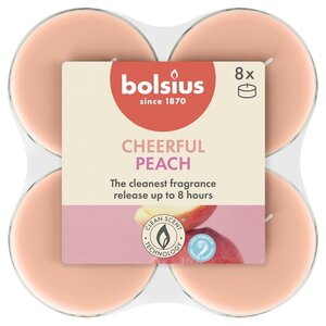 Bolsius maxilicht true scents peach 8 stuks