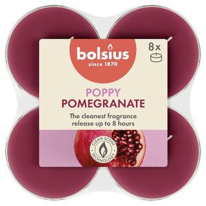 Bolsius maxilicht true scents pomegranate 8 stuks