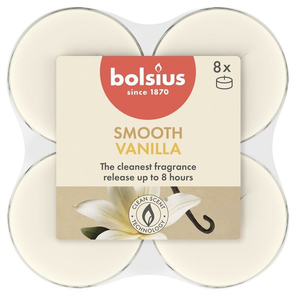 Bolsius maxilicht true scents vanilla 8 stuks