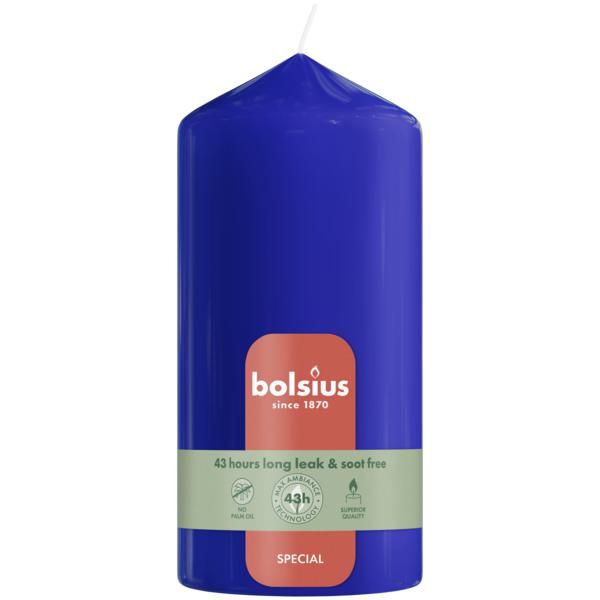 Bolsius stompkaars 6x13 cm majorelle blue