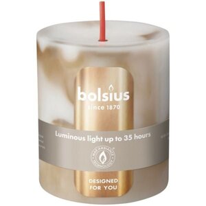 Bolsius stompkaars marble Botticino Beige 7x8 cm