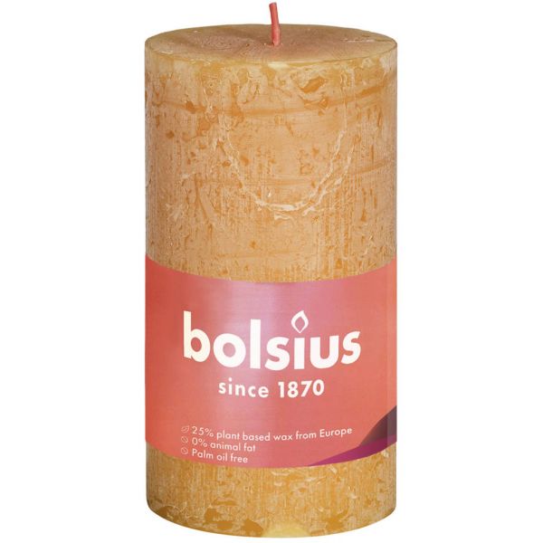 Bolsius Stompkaars rustiek 10x5 cm honey geel